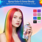 Red Temporary Hair Color Spray - Washable & Non-Sticky Hair Dye for Halloween, Cosplay, Parties-Safe for Kids, Women & Men - Quick-Drying & Easy to Wash Out(120ml)