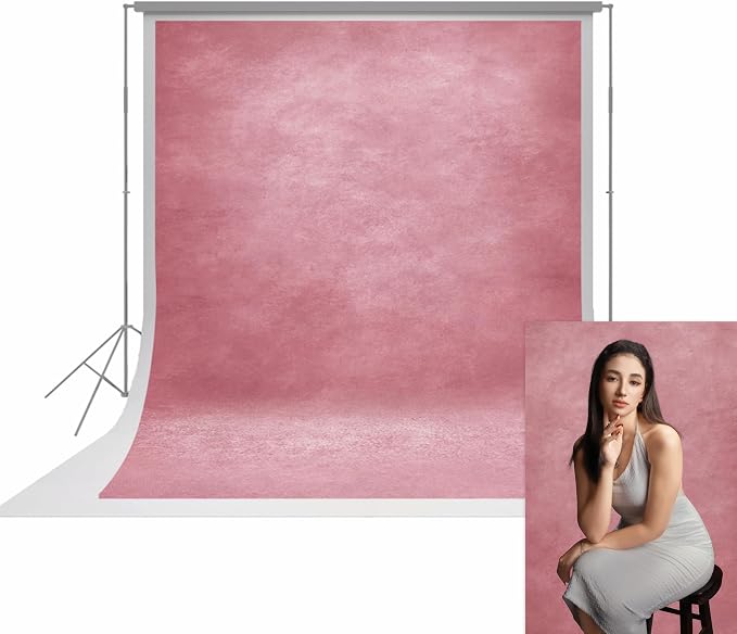 UrcTepics 6x8ft Professional Pink Portrait Backdrop Abstract Textured Backdrops by UrcTepics