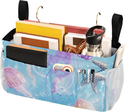 Bedside Caddy Metal Frame Hanging Organizer Bunk Bed Dorm Accessories Hook And - Image 3