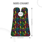 Waterproof Beard Trimming Bib, Non-Stick Hair Catcher for Men Shaving, Grooming Apron for Husband Dad, Black Rainbow Cheetah Leopard Print Shave Bib