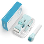 10 in 1 Derma Roller Kit, 0.25mm Microneedling Roller Microneedle Derma Roller with, Facial Beauty Roller Skin Care Tools, 10 Replaceable Heads and Storage Case