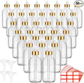 Dandat 50 Pack 4 oz Glass Dropper Bottles Leakproof 120 ml Glass Tincture Bottles with Eye Droppers, 4 Funnels, 54 Labels for Essential Oil Perfumes Hair Oil(Clear)