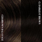 YoungSee 150G Clip in Human Hair Extension Balayage Real Hair Extensions Clip in Human Hair Dark Brown Mix Medium Brown Thick Human Hair Clip ins Extensions for Natural Look 22Inch 7Pcs
