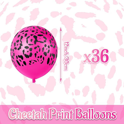 Gejoy 36 Pcs Cheetah Balloons Leopard Print Balloons 12 Inch Spots Latex - Image 2