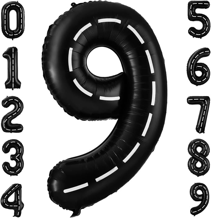 9 Number Race Car Balloons by BBPOOL