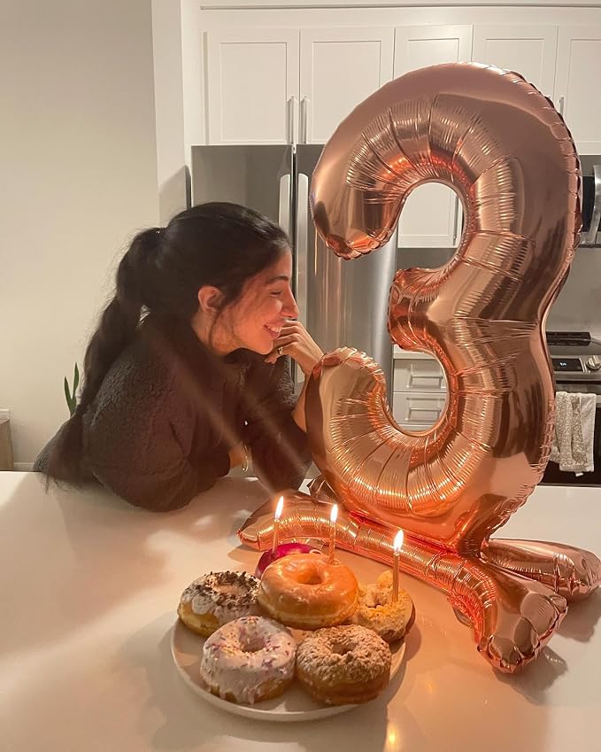 Rose Gold 3 Balloon - Image 3