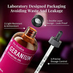 SU JUABA Geranium Essential Oil 4 Oz, 100% Pure & Natural Aromatherapy Oil for Diffuser, Skin Care, Hair & Massage - 118ML