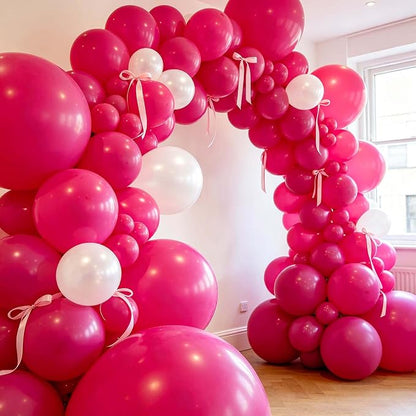 18 Inch Hot Pink Balloons 12 Pack Big Magenta Fuchsia Balloons Thick Latex Hot - Image 4