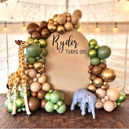 Sage Green Brown Safari Balloons, Camo Army Hunting Balloons - Image 8