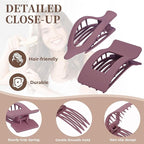 6 Pack Flat Hair Clips for Women Girls, French Flat Claw Clips for Think Hair Thin Hair with Strong Hold, Non-Slip, Matte Classic Barrettes for All Hair Styling