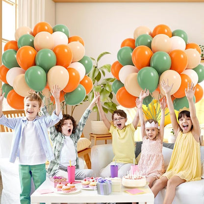 60pcs Green and Orange Balloons 12inch - Image 7
