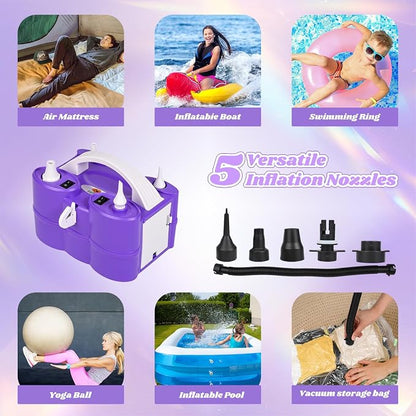 Electric Balloon Pump, Portable Electric Balloon Blower Machine Balloon Air - Image 7