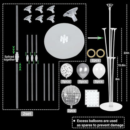 Disco Ball Balloons Stand Kit 2 Sets - Image 2