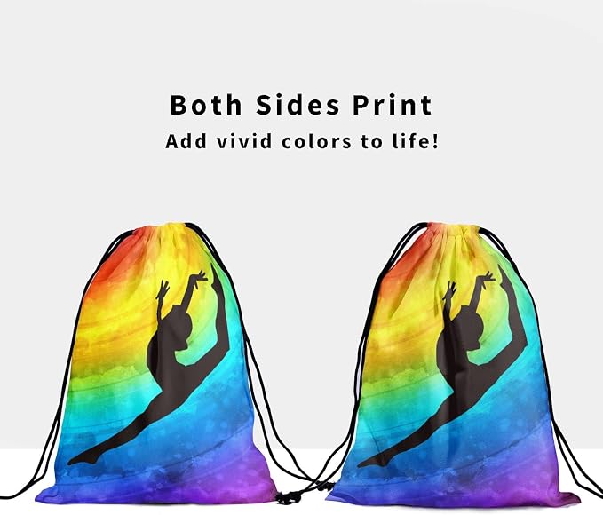 Watercolor Rainbow Gymnastics Grip Bag - Image 3