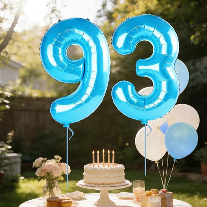 40 Inch Number 93 Balloons for 93rd Birthday Party Decorations, 0-100 Jewelry - Image 3