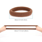 50PCS Hair Ties for Women, Cotton Seamless Hair Bands, Elastic Ponytail Holders, No Damage for Thick Hair, 2 Inch in Diameter, 6 Colors by Nspring