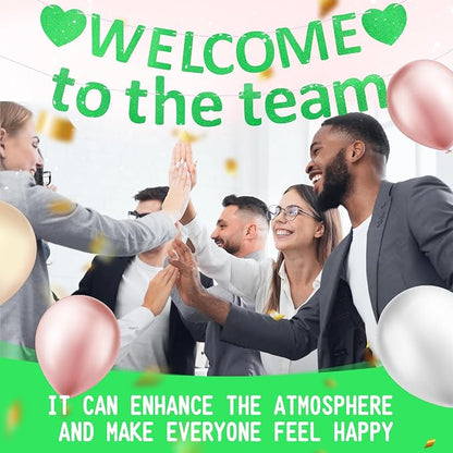 Pre-Strung Glitter Welcome to the Team Banner Welcome Banner Welcome Decorations - Image 7