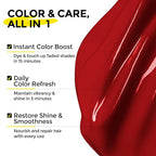 Semi Permanent Hair Color - 6 oz Color Depositing Conditioner with Shea Butter & Almond Oil- Color Conditioner Depositing Hair Mask - Vegan, Paraben, Ammonia & Sulfate Free -Red