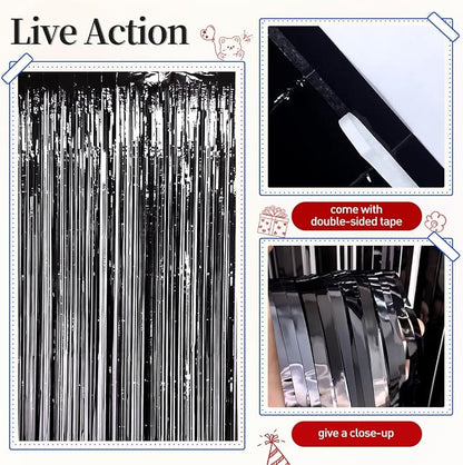 Red Black Silver Blue Balloons Arch Kit - Image 3