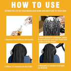 Braid Foam Control Braid Mousse for Braids Twist, Locs, No Flake Extra Hold High Shine Style and Moisturizes, Hair Braiding Mousse for Braids Lightweight Easy to Apply 8fl oz