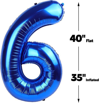 Giant Navy Blue 26 Balloon Number 40 Inch, 26 Number Balloons Birthday Supplies - Image 3