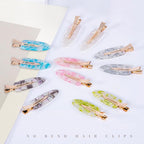 No Crease Creaseless No Bend Hair Clips For Styling Non Slip Flat Clips For Makeup Hair Accessories For Women,Sparkle Multiple Colors,12 PCS