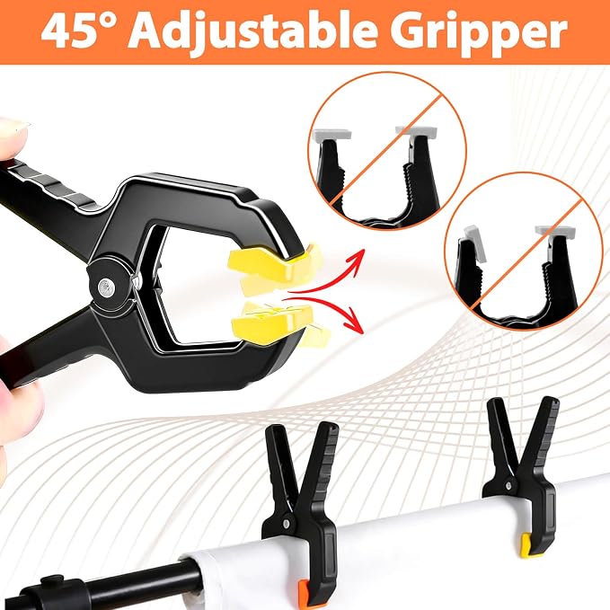 18Pack Spring Clamps, 3.5inch Plastic Spring Clips Heavy Duty Clamps - Image 8