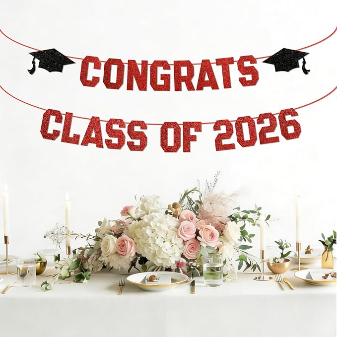 Pre-Strung Congrats Banner for Graduation - Image 3