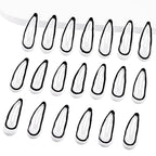 20 PCS Metal Snap Hair Clips Water Drop No Slip Barrettes for Women Bright Small Hair Clips For Thick And Thin Fine Hair,White Black,1.97 x 0.5 In.