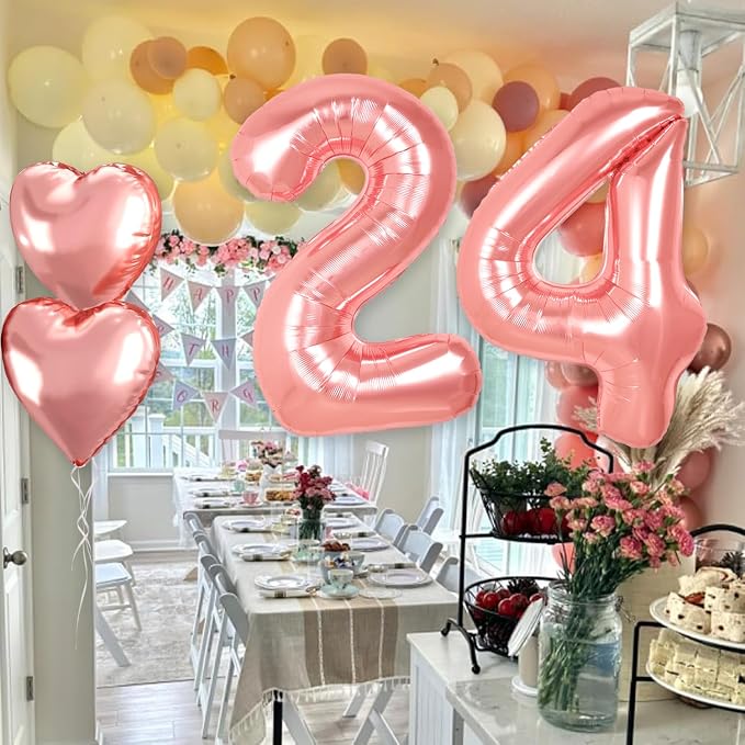 40 inch Rose Gold Birthday Balloons - Image 3