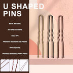 YGDZ Bobby Pins Set, Hair Pins, Hair Clips Kit, 2Inch Bobby Pins Brown Hair, Black, Blonde Hair, U Shaped Hair Pins for Buns, French Pins, Snap Hair Clips, Hair Barrettes, Hair Accessories for Women