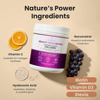 VITASEI Hydrolyzed Collagen Peptides Powder with Resveratrol & Vitamin C – Hair, Skin & Joint Support – Colágeno Hidrolizado for Women & Men – Refreshing Coconut Lemonade Flavor, 16 oz (30 Servings)