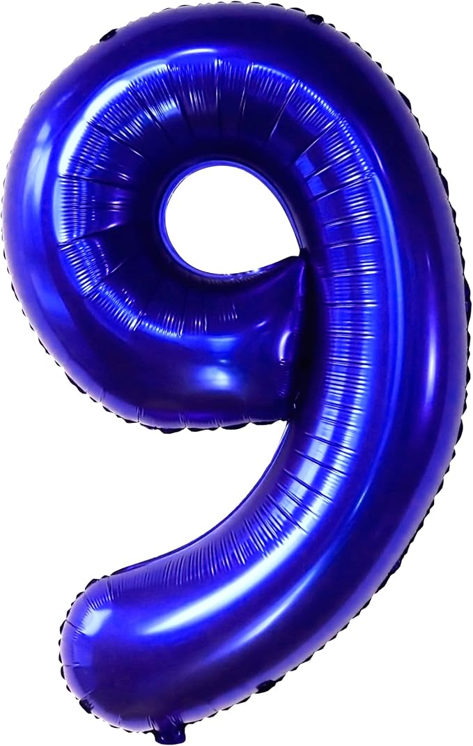 KatchOn Royal Blue Number 9 Balloon 40 Inch, Foil 9 Birthday Balloon | 9th - Image 9