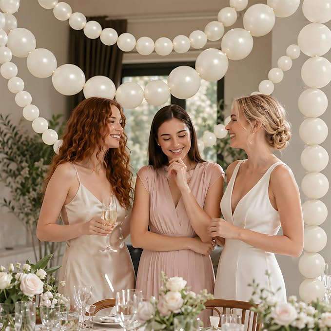 White Linking Balloons - Image 3