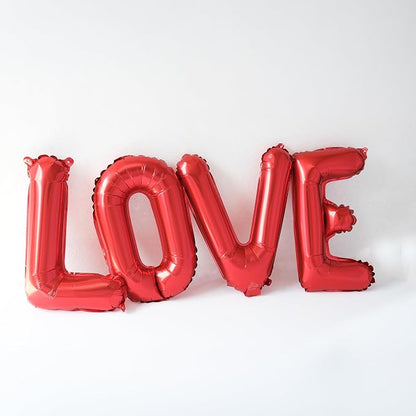 52 Pcs 16 Inch Red Letter Foil Balloons, 2 Sets of A-Z, Mylar Metallic Balloons - Image 4