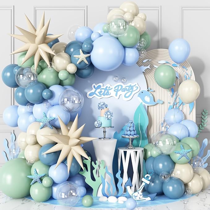 Under the Sea Balloon Arch Garland Kit by Cledeco