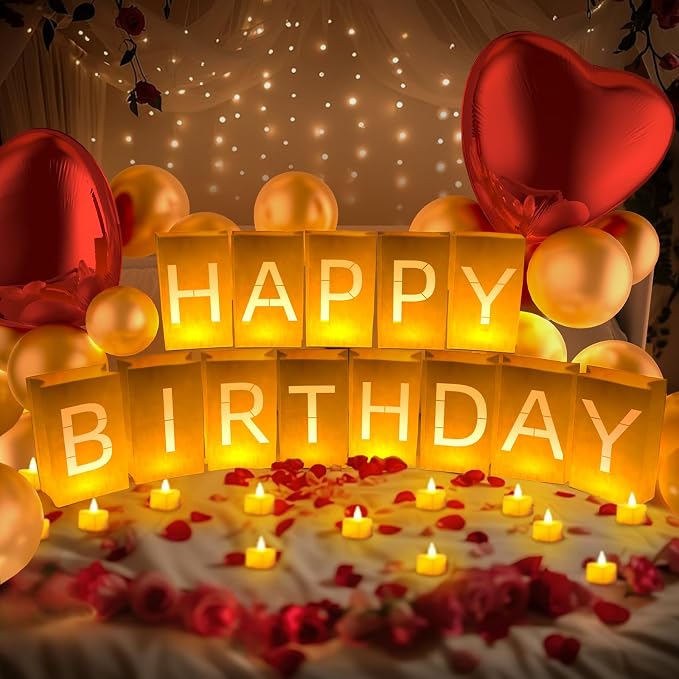 Happy Birthday Decorations, Include Light up Letters, - Image 4
