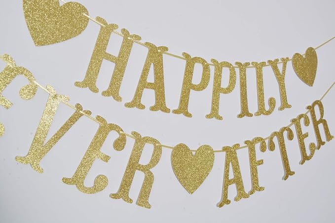 Happily Ever After Banner, Wedding Decorations, Engagement Anniversary Bridal - Image 5