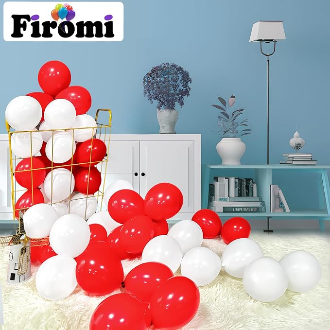 Firomi Small White Balloons 5inch 100 Pack Thicken Latex | Premium, Round after - Image 5