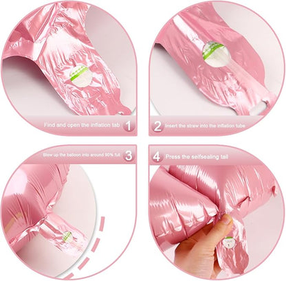 Pearl Pink Number 0 Balloon 40 inch, Balloon numbers party supplies, deco photo - Image 5