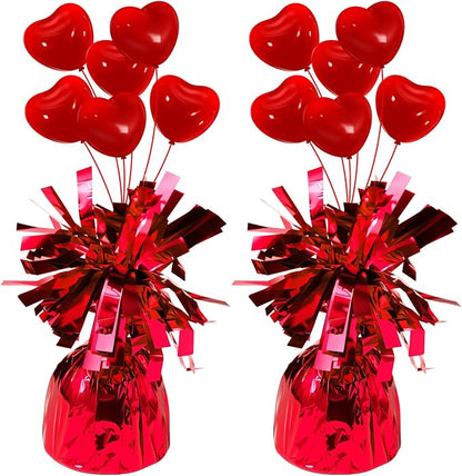 2 Pcs Balloon Weights Red Metallic Anchor Balloon Holder by Unknown