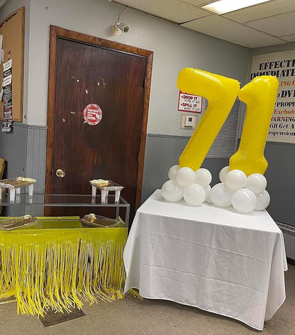 6 Balloon Number 40 Inch Yellow Balloons - Image 3