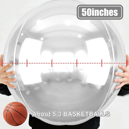 50 Inch Giant Silver Round Foil Balloons - Image 4