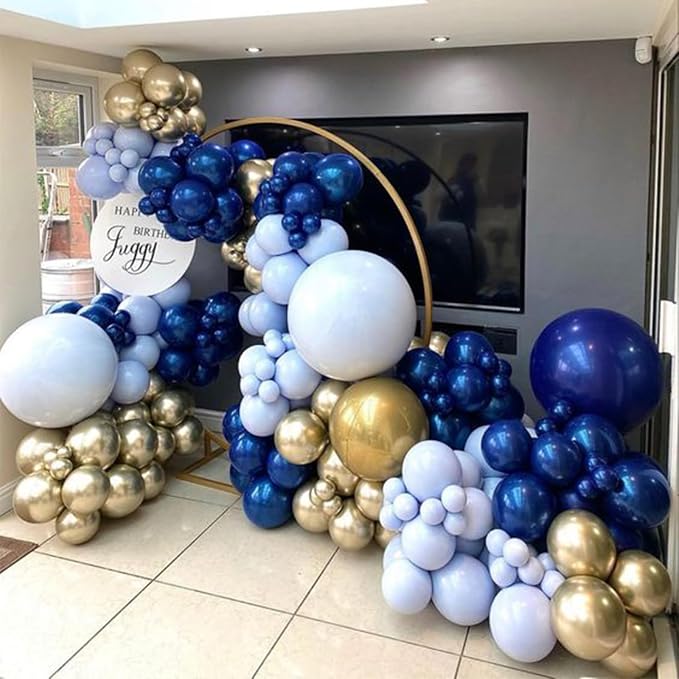 Navy Blue Gold Balloon - Image 6