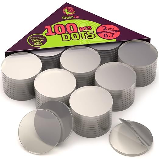 GreenFix Double Sided Sticky Dots 100PCs, Removable | Adhesive Dots Double Sided by GreenFix