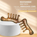 Wood Gua Sha Massage Tools Set,Scraping Scalp Massage Comb,Natural Wooden Gua Sha Tool,Scraping Tool. (Handle Wooden Comb)