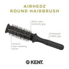 Kent AH15G AirHedz Ceramic Round Brush for Blow Drying, Blow Dryer Hair Brush for Long Bobs and Short to Mid-Length Hair, Features Ceramic Barrel for Accurate Results and Faster Drying Time.