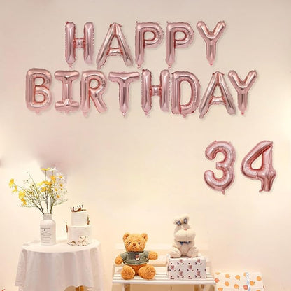 2 Set 20 Pcs Number Balloons 16 Inch Rose Gold 0-9 Number Mylar Foil Balloons - Image 6