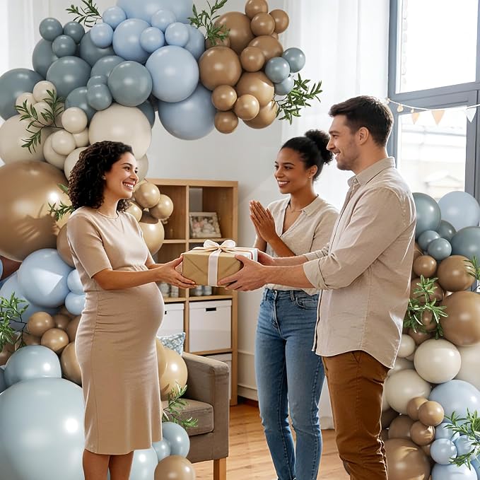 Blue and Brown Balloon Arch Kit - Image 6