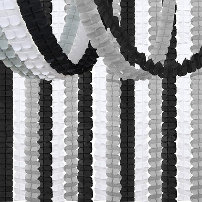Black White-Silver Party-Decorations Streamers Garland - 157Ft Graduation by Hugtmr